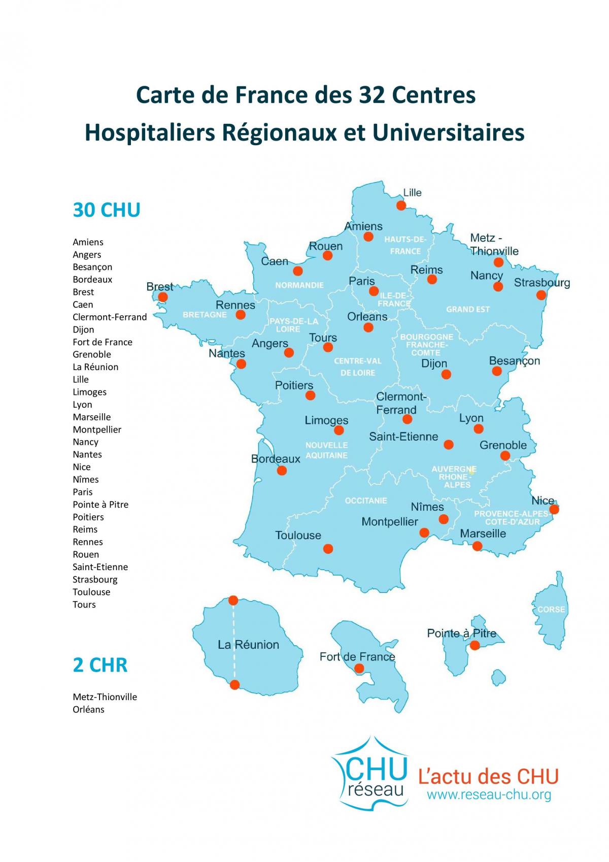 خريطة فرنسا المستشفى