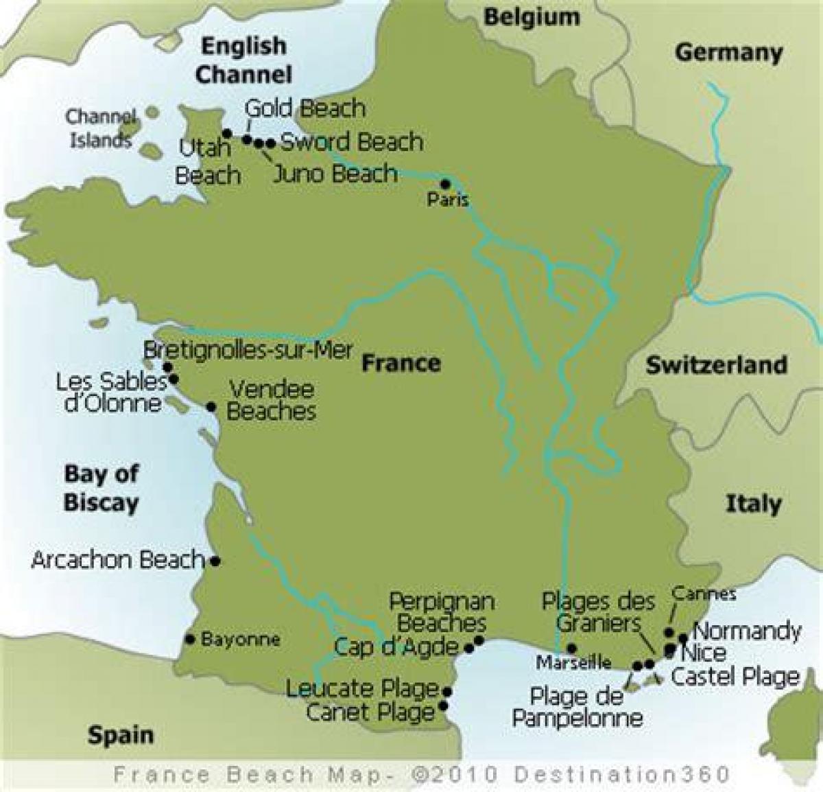 خريطة فرنسا الشاطئ