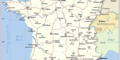 فرنسا خريطة المطارات الدولية