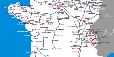خريطة فرنسا tgv طرق