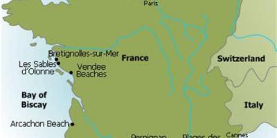 خريطة فرنسا الشاطئ