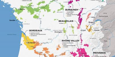 فرنسا بلد النبيذ خريطة